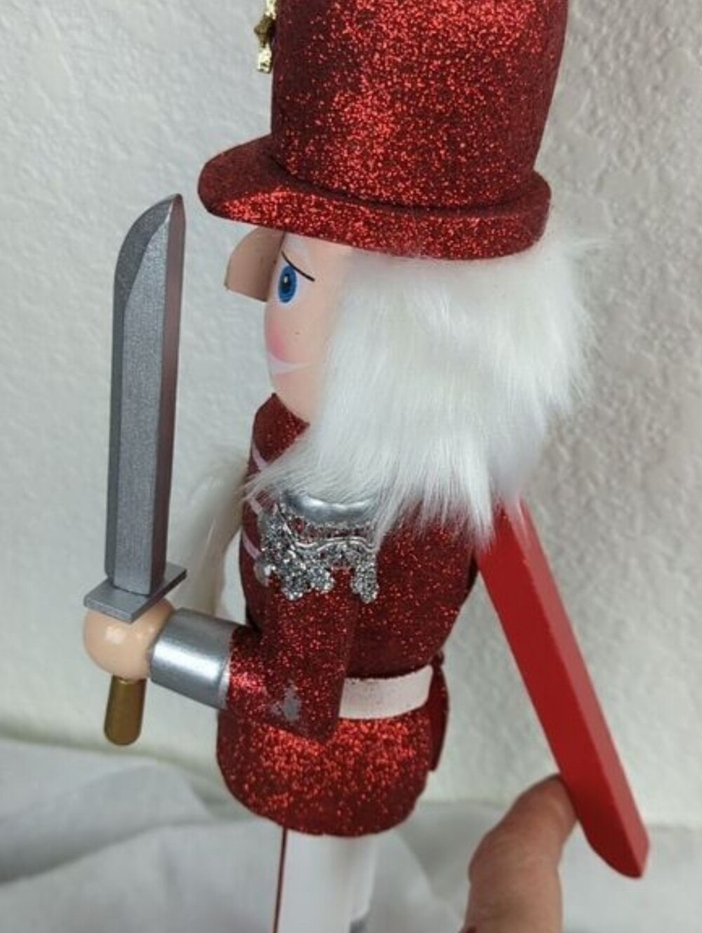 14" Wooden Nutcracker Glittering Soldier Santa Claus! Price Firm! - Picture 10 of 15